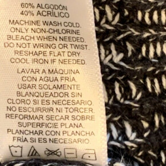 NWT Ellen Tracy Roll Neck Pullover Sweater Side Slits Sz S Black Marl #19N - Picture 8 of 8